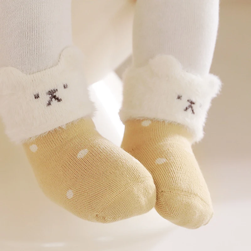 Winter Warm Baby Socks Thick Cartoon Newborn Mid Tube Socks Soft Kids Socks For Boys And Girls