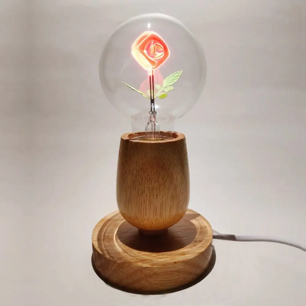 

Маленькая лампочка-сердце с эффектом пламени, декоративная лампа-подсветка в виде подсолнуха, креативный ночник с креплением на винт, украшение для дома