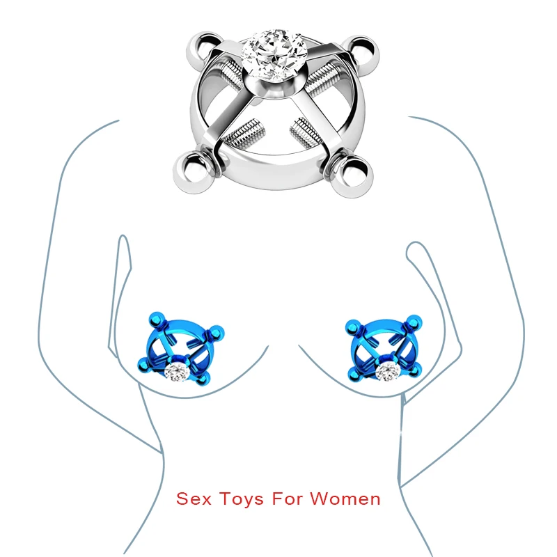 본디지 BDSM 조절 가능 무천공 성인용 니플 링 클램프 섹스토이 여성용 롤플레이 에로틱 기구 이국적인 액세서리