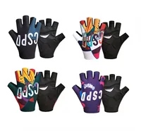 CSPD TEAM 4 COLORS One Pair Summer Cycling HALFFINGER Gel Half Finger Gloves Size M-XL