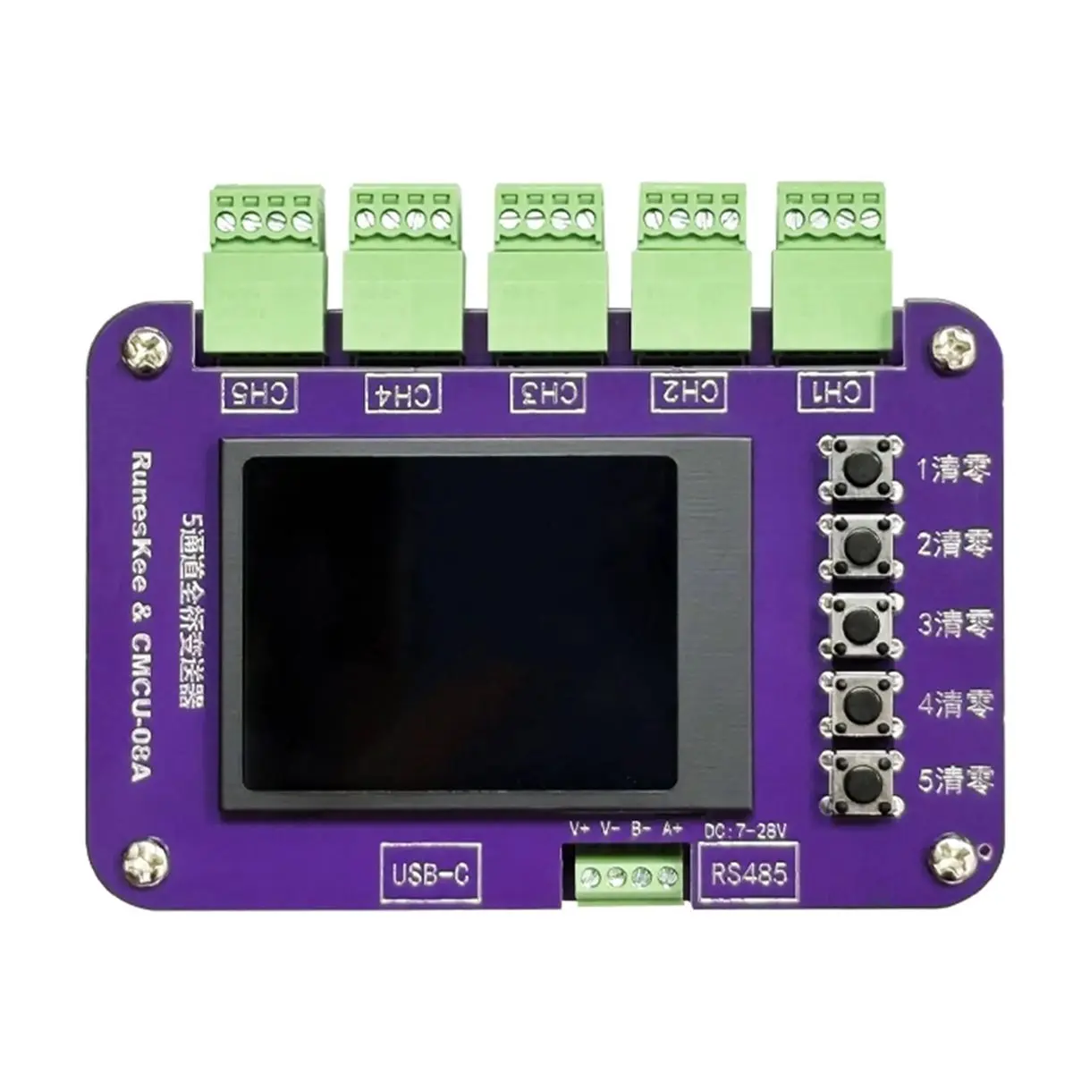 Promotional-5-Channel Full-Bridge Transmitter with Display DC12-24V for 120R 350R Strain Gauge Sensor CMCU-08A