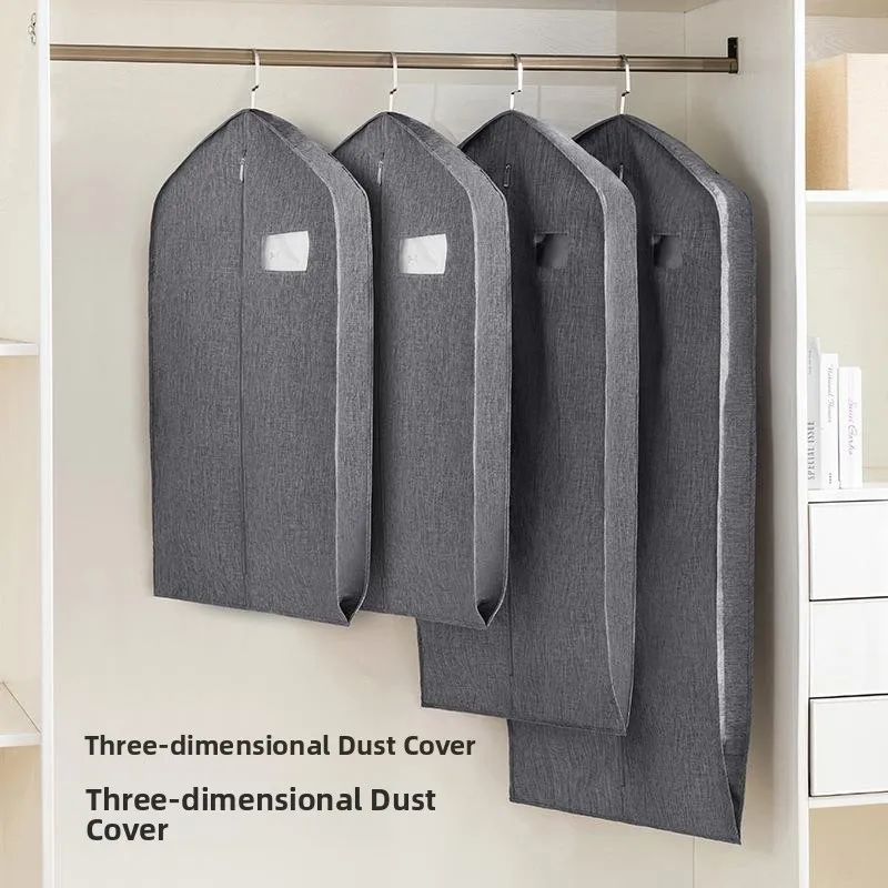 

Full-Closure Long Camere Coat Dustproof Bag Insect And Moth Repellent Home Use Wool Sweater Storage Bag Clothing Pouch