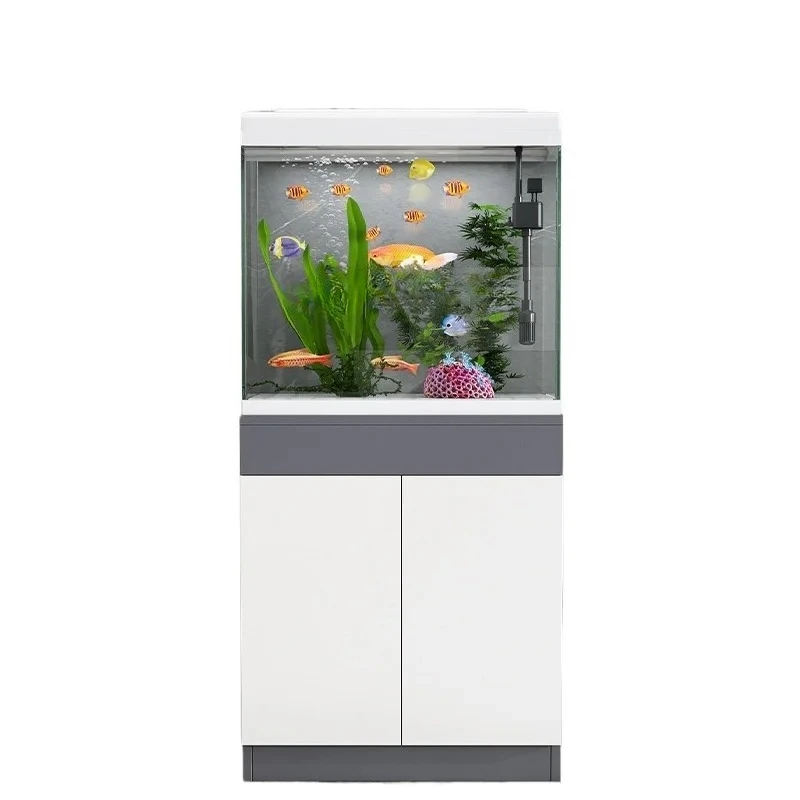 

TQH ecological fish tank living room water-free medium and small aquarium desktop home floor integrated landscaping