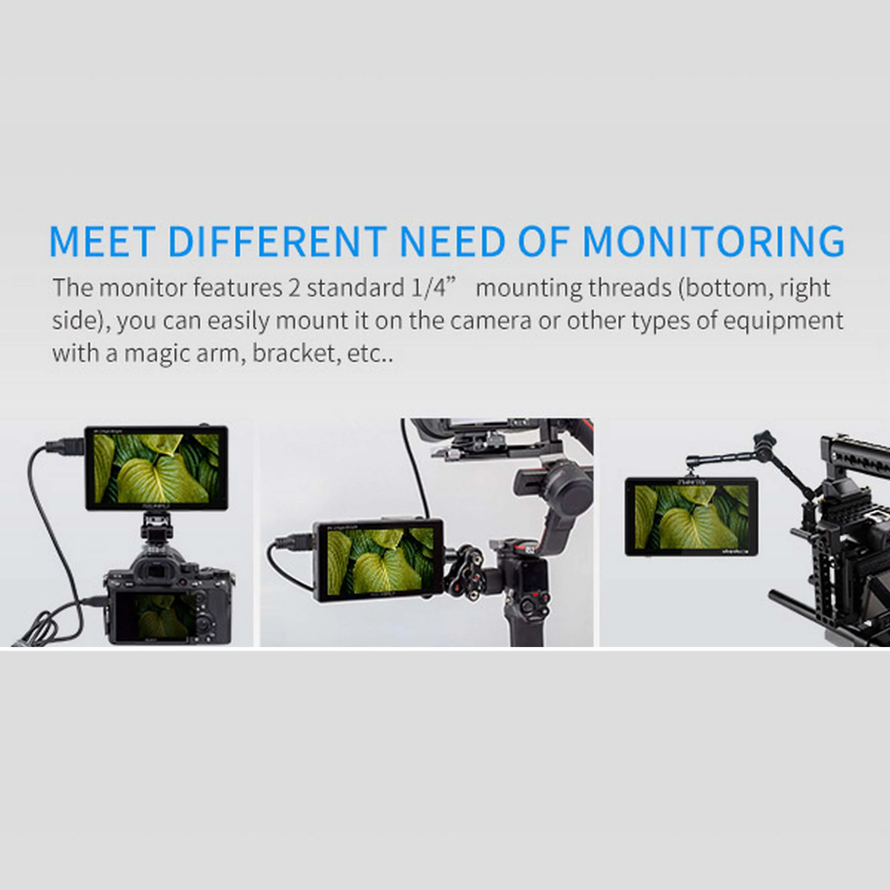 شاشة كاميرا Feelworld LUT5E مقاس 5.5 بوصة 1600nit فائقة السطوع تعمل باللمس DSLR مع مجموعة طاقة F970 4K HDMI IPS لوحة شعار مخصص #4