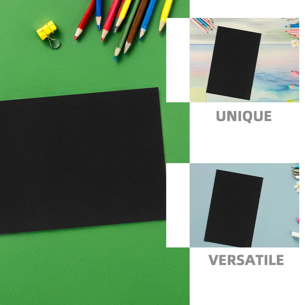 10 個のサンドアート紙テクスチャードブラックカードストック絵画描画アートプロジェクト学校幼稚園クラフト活動用