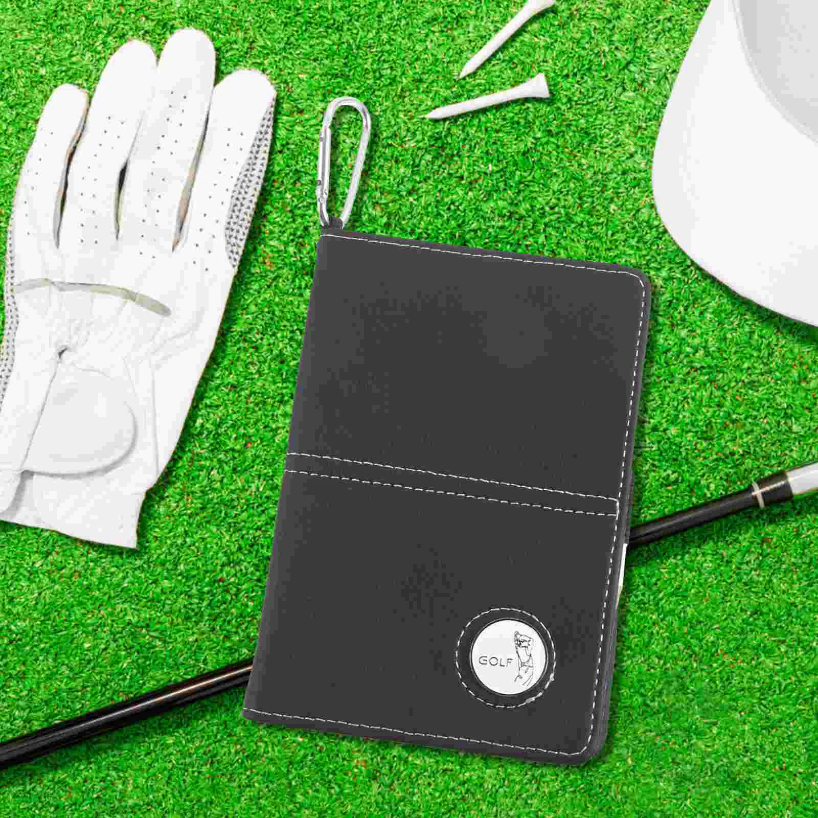 Livro de pontuação de golfe portátil titular cartões de pontuação notebook gravação de golfe bolas elegantes esportes golfs acessórios