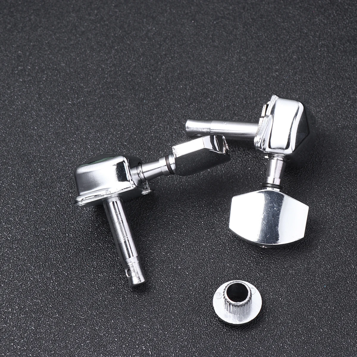 

6Pcs Guitar Tuning Pegs Square Head Mini Semi-Closed Vintage Style Sturdy Metal Body Replacement for Folk and Electric Guitar