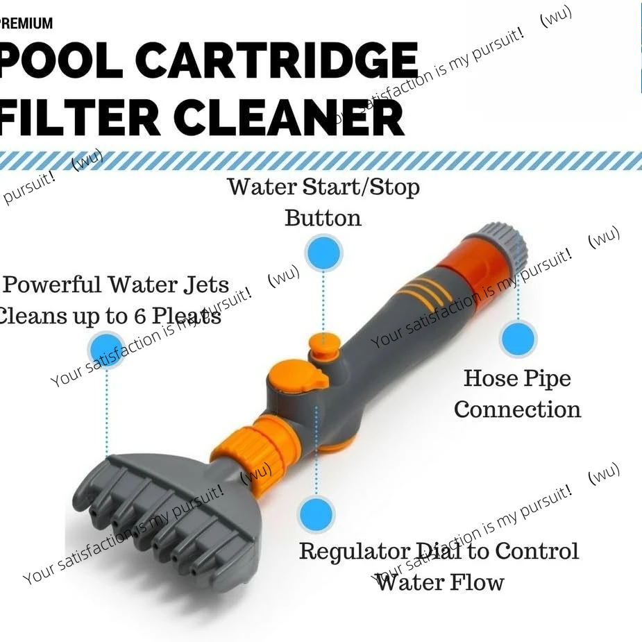ZOCI Reusable, Handheld Cartridge Cleaning Water Rod, Filter Cleaning Brush, Powerful Sprinkler