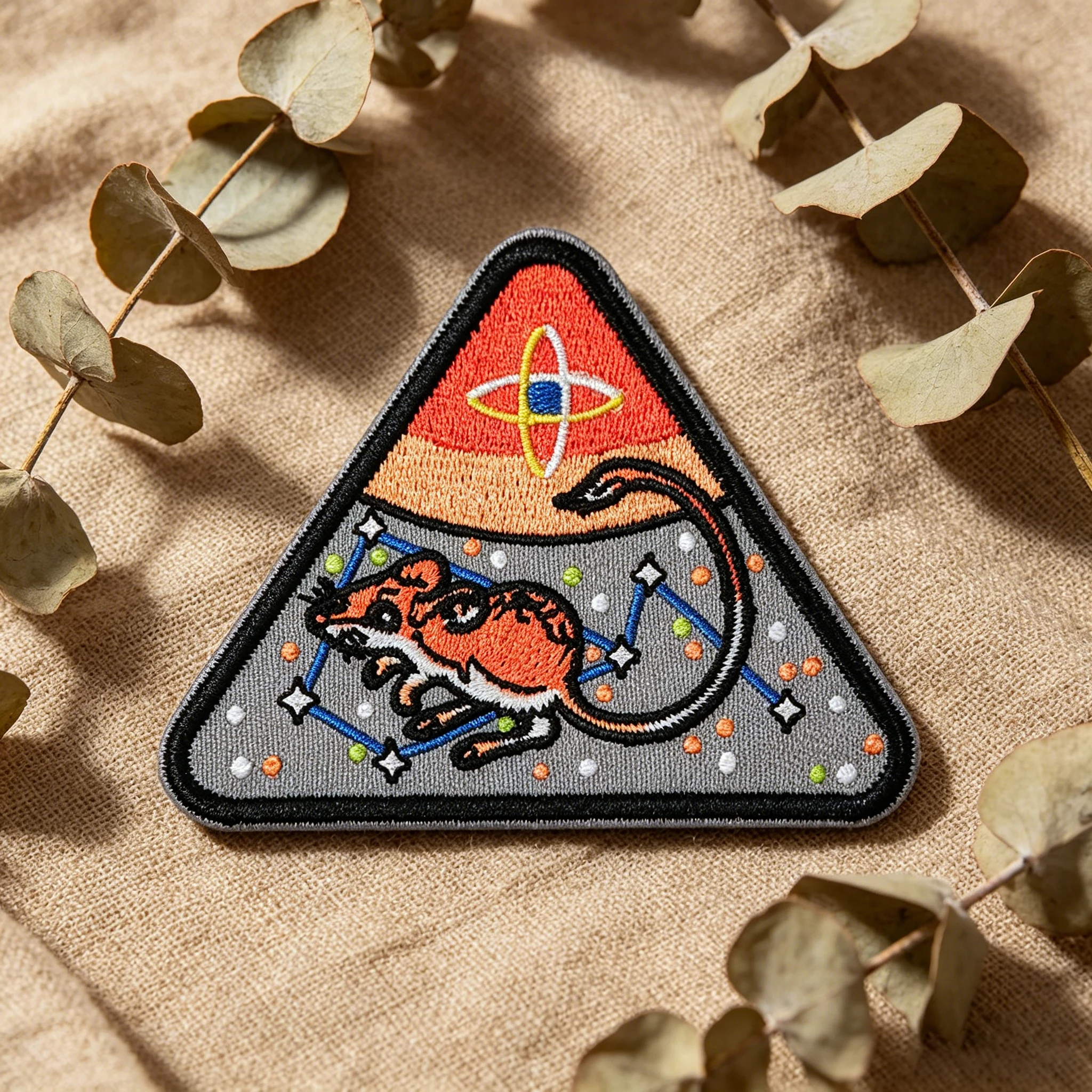 1PC Patch Bordado Termocolante com Tema de Rato no Planeta e Universo, Emblema Adesivo DIY, Presente para Roupas, Bonés, Bolsas, Jaquetas e Bonés Trucker