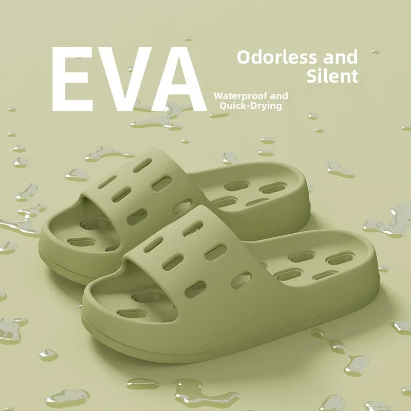 

Women's Summer Indoor Batoom Anti-Slip Hollow out Drainage No Odor Slippers Simple Sle Fly Blue Valley Brand Casual Slippers