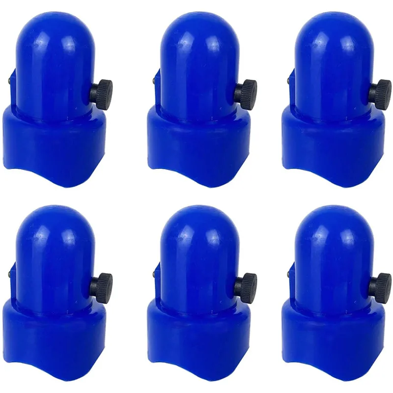 6Pcs Trampoline Enclosure Pole Caps with Screws 0.98/1.26/1.5”Diameter Waterproof Durable Safety Leisure Spare Part for Net Hook