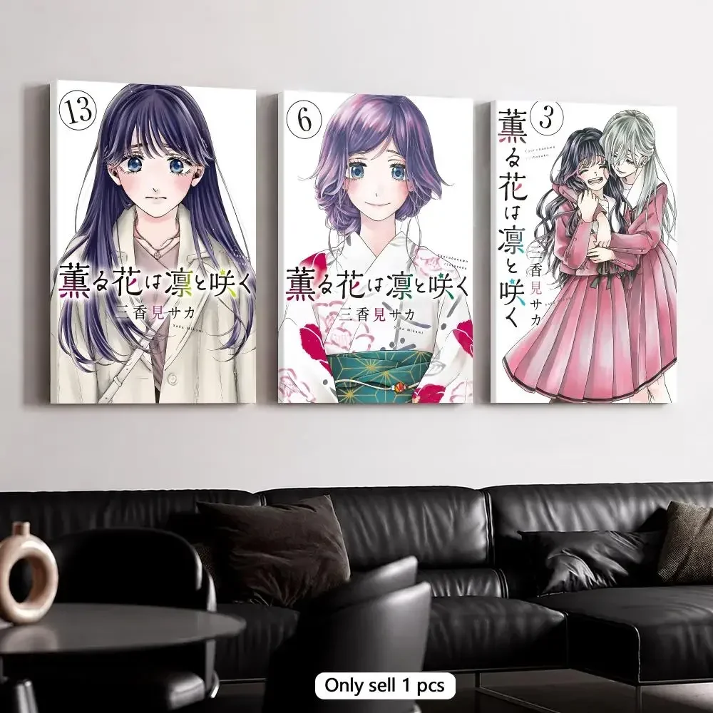 F-fragrant Flower Blooms With Dignity Framed Wall Painting Canvas Poster Wooden Stretcher Frame Inner Frame Kit for Wall Art