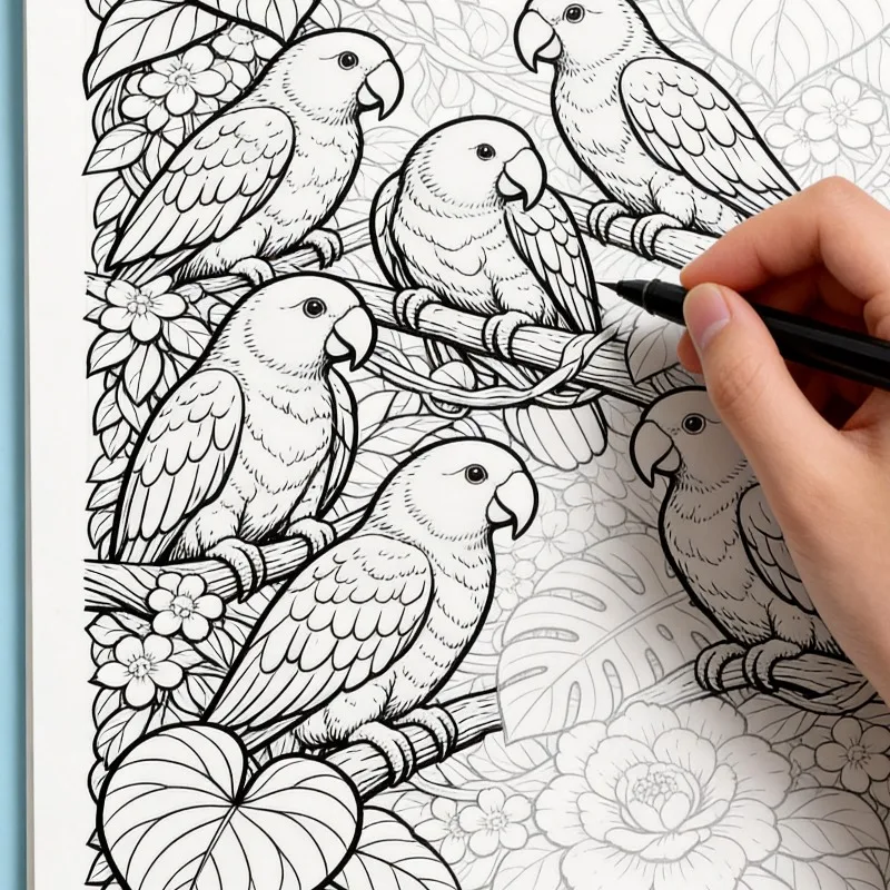 A Coloring Book for Animal Mandalas, An Art Copying Album, P