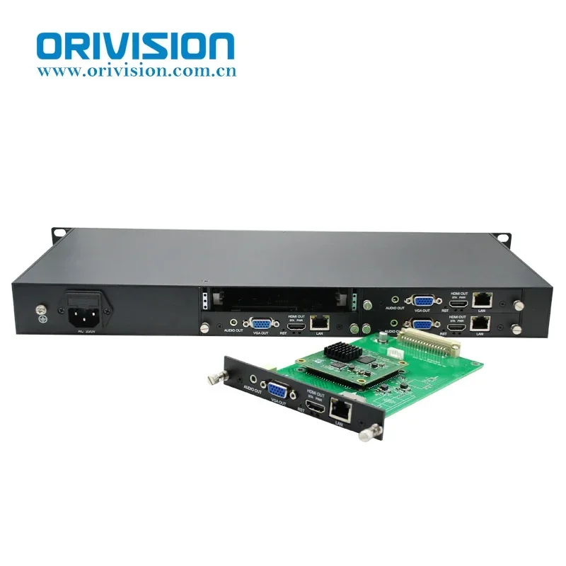 New 1U Rack 1/2/3/4CH HDMI SRT Decoder Freely Mixed HDMI VGA SDI Decoding Modules H.265 H.264 IP SRT Video Audio Decoder