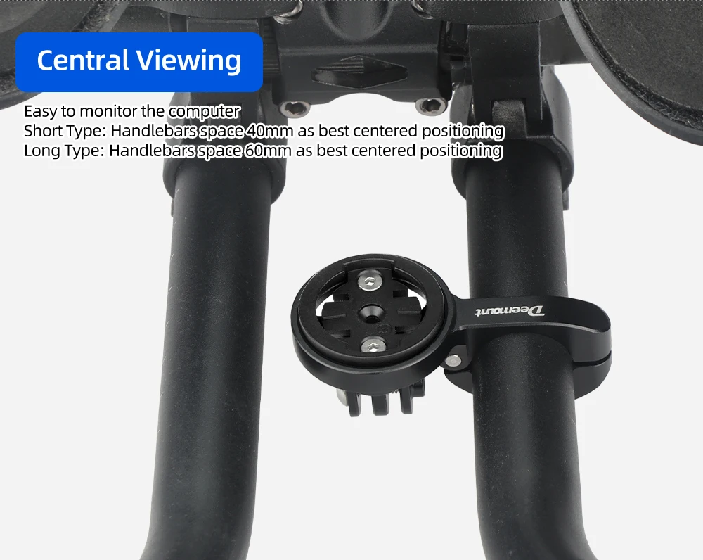 Deemount Fahrradcomputer-Halterung TT Lenker-Tachometerhalterung Aluminium-Halterung für Garmin Bryton IGPS XOSS Wahoo Passend für GoPro-Kamera – Detail 5