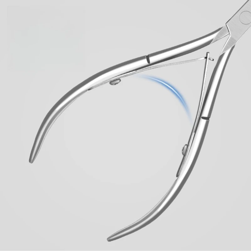 Profissional de aço inoxidável tesoura cutícula do prego pinças função empurrador cutícula removedor manicure trimmer ferramenta cuidados da arte do prego