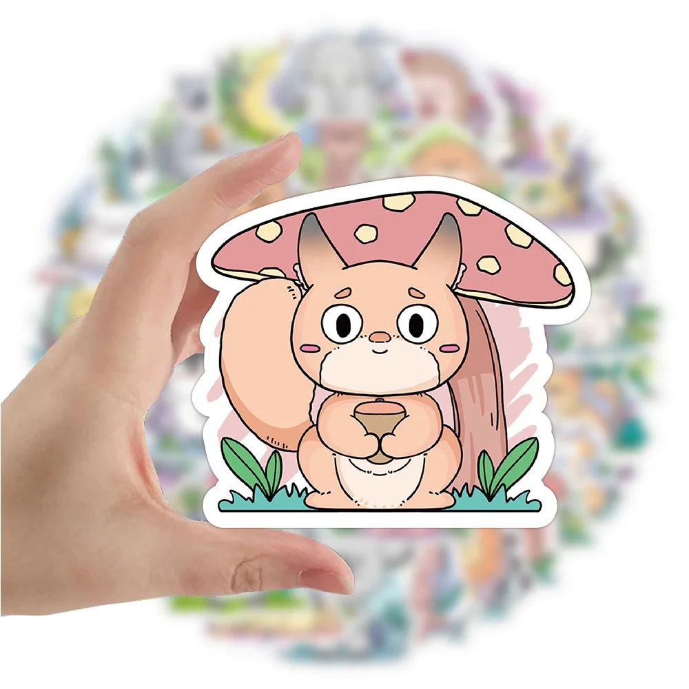 Pegatinas de dibujos animados de animales Kawaii para niños, pegatinas decorativas para álbum de recortes, planificador diario, impermeable, venta al por mayor, 10/30/60 piezas