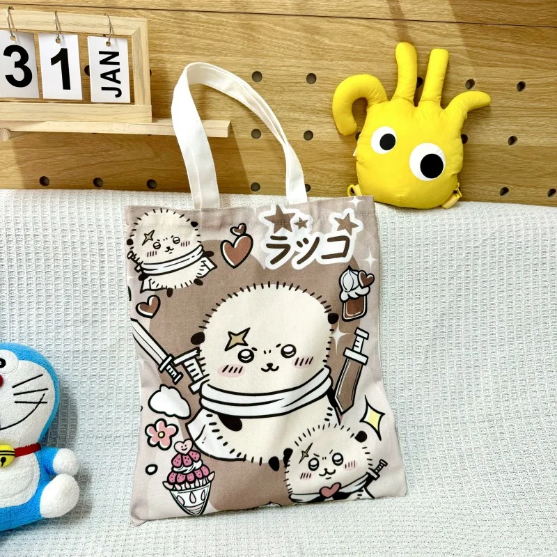 Large-capacity Storage Bag Student Storage Backpack Single-shoulder Bag Canvas Bag Cartoonish and Cute Handbag Shopping Bag view 5