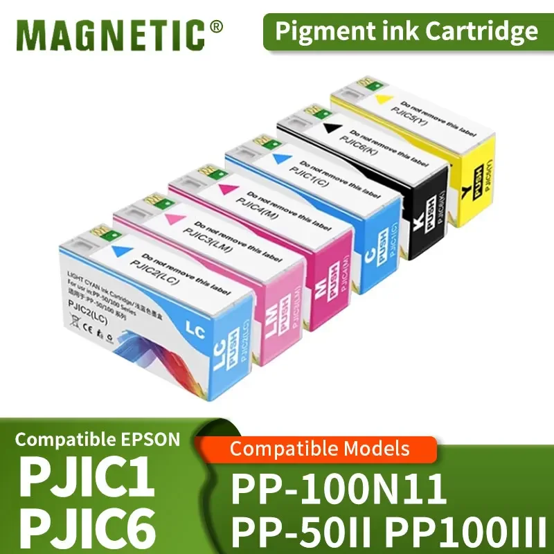 PP-50 PP-100 Ink Cartridges PJIC1 PJIC2 PJIC3 PJIC4 PJIC5 PJIC6 for Epson PP100 PP50 PP-100N PP50BD CD Printer with Pigment ink