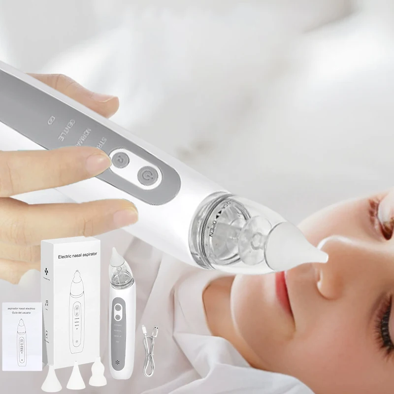 

Назальный аспиратор, перезаряжаемый назальный аспиратор с 3-скоростной регулировкой для новорожденных, предотвращает заложенность носа