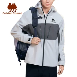 GOLDEN CAMEL Hiking Jackets Men Women Windbreakers Three-in-One Plush Fleece Jacket for Men Windproof Waterproof Climbing Cloth