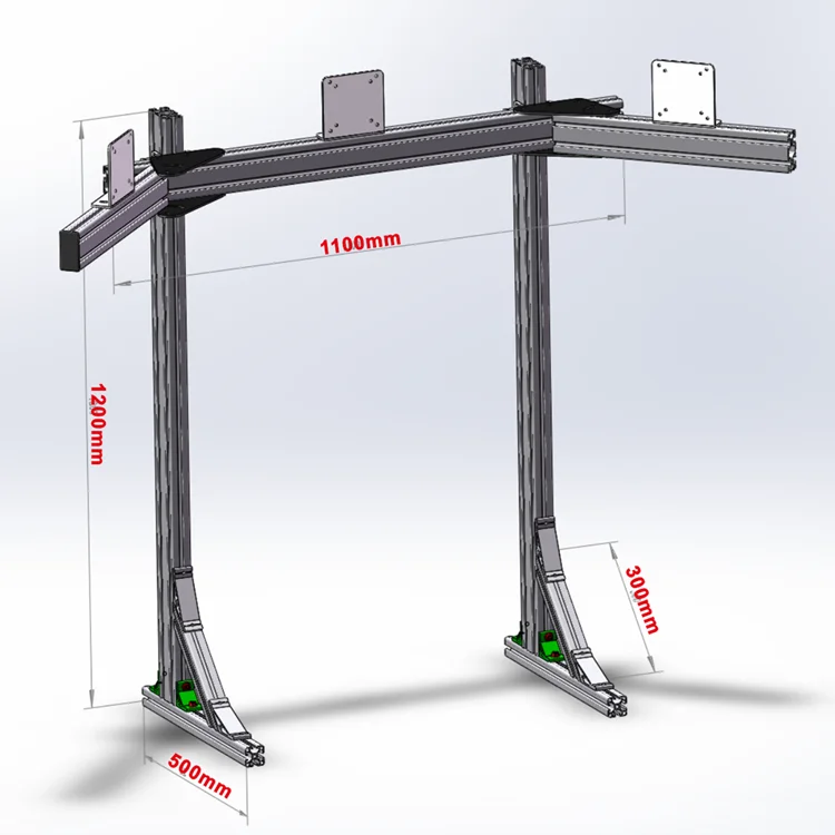 Customized Sim Rig Racing Simulator Single Screen Mounts Triple Screen Stands Floor Bracket TV Screen Hanger Monitor Mount Stand