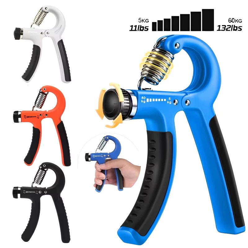 R Shaped Spring Grip Professional Wrist Strength Arm Muscle Finger Rehabilitation Training Exercise Adjustable Gripper Mechanica