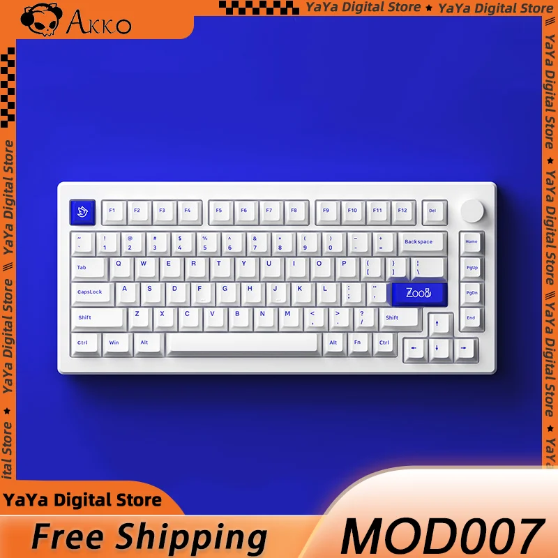 

AKKO MOD007B three-mode mechanical keyboard Gasket structure wireless Bluetooth 2.4G mahjong sound customized game office