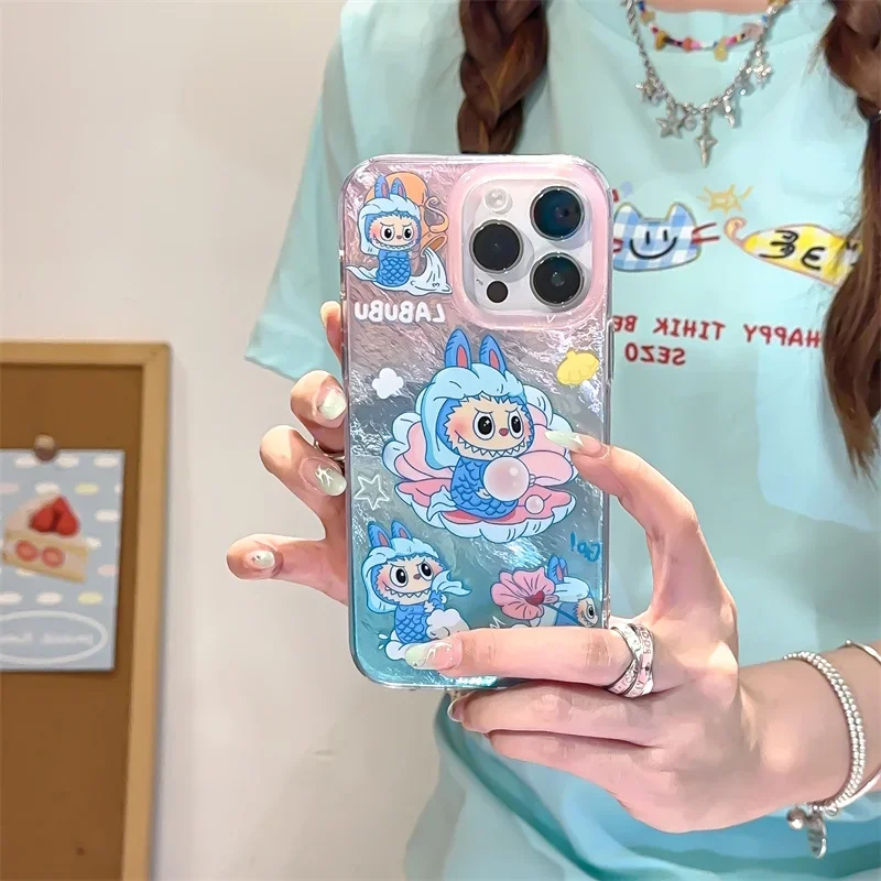 Luxury Shiny shell Cartoons pattern Phone Case for Apple iPhone 15 14 ProMax 13 12 Pro Max Cover Women Girls Kawaii Soft Cases image 6