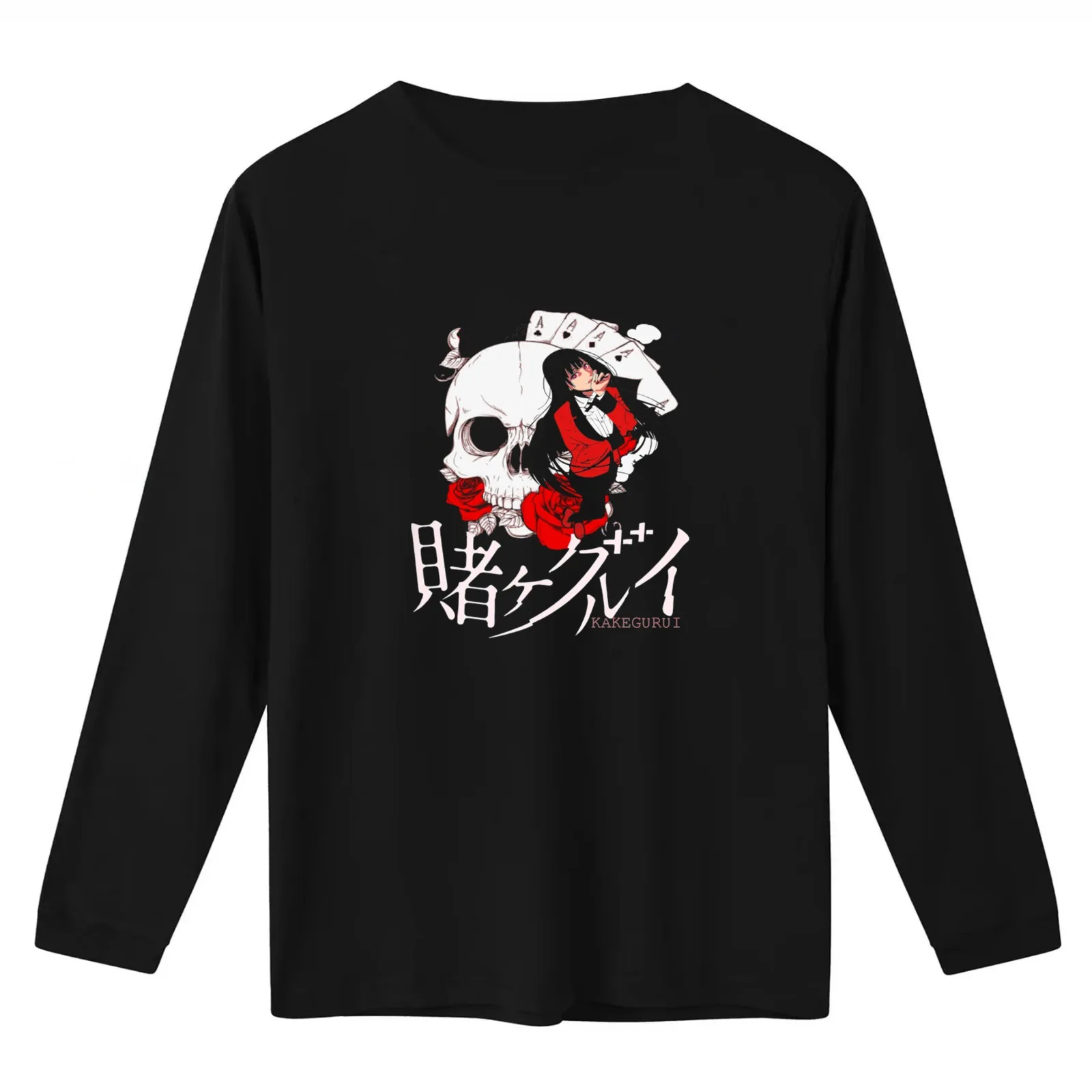 Yumeko kakegurui T-Shirt Summer Casual Cotton Tee Oversized Streetwear Tops Vintage Graphic Print Loose Fit Short Sleeve