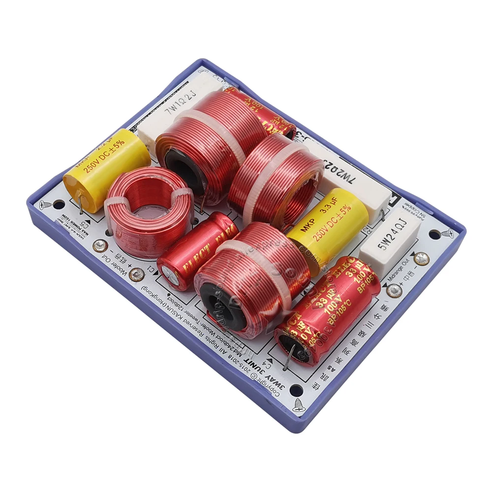 KASUN AS-33C Passive 3 Way 160W Hi-Fi Audio Crossover Speaker Frequency Divider Woofer/Mid-Range/Tweeter Filter 800Hz/4500Hz