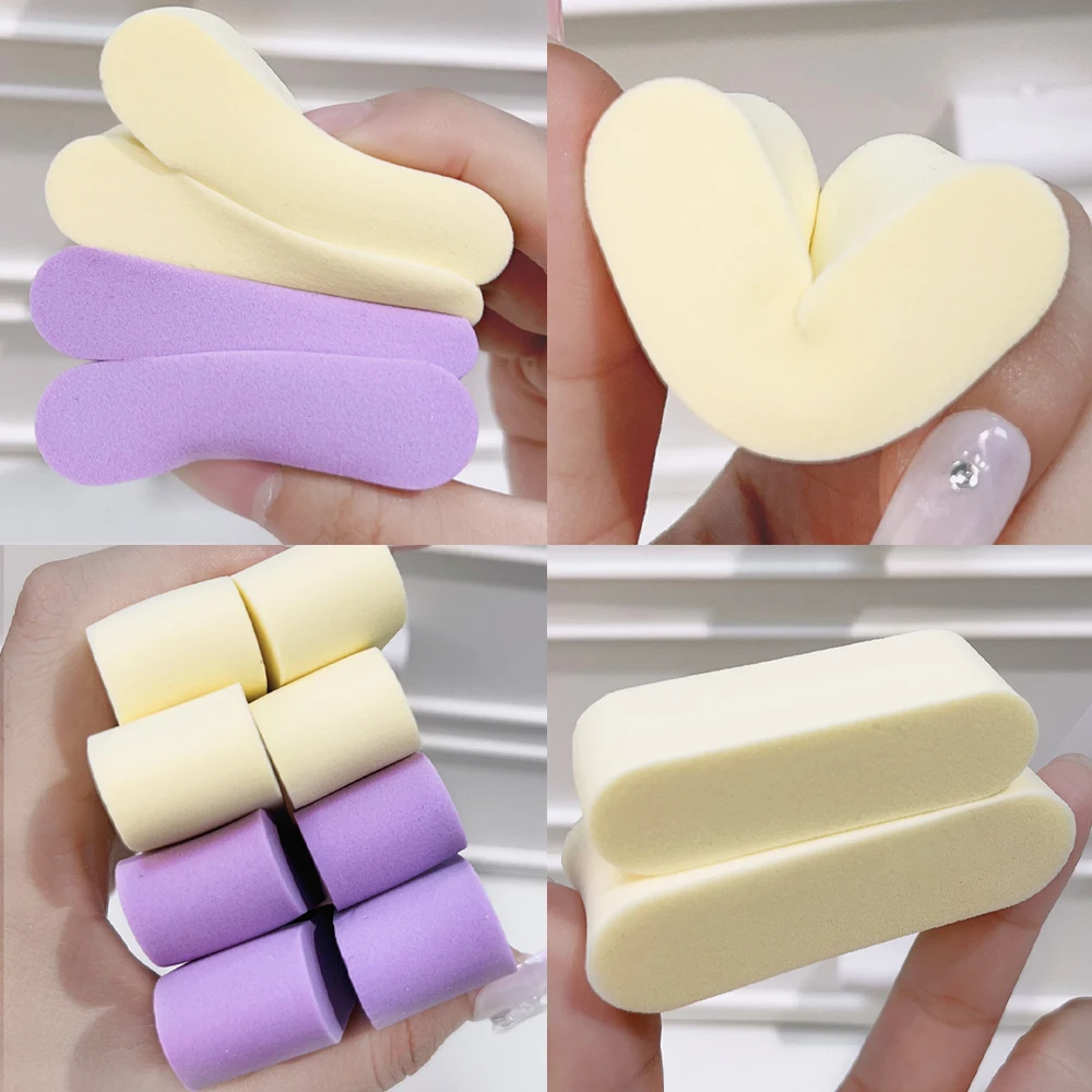 4-8pcs Soft Makeup Sponge Wet and Dry Cheese Rice Cake Strip Powder Puff Face Foundation Concealer Cream Powder Blend Puffs Tool