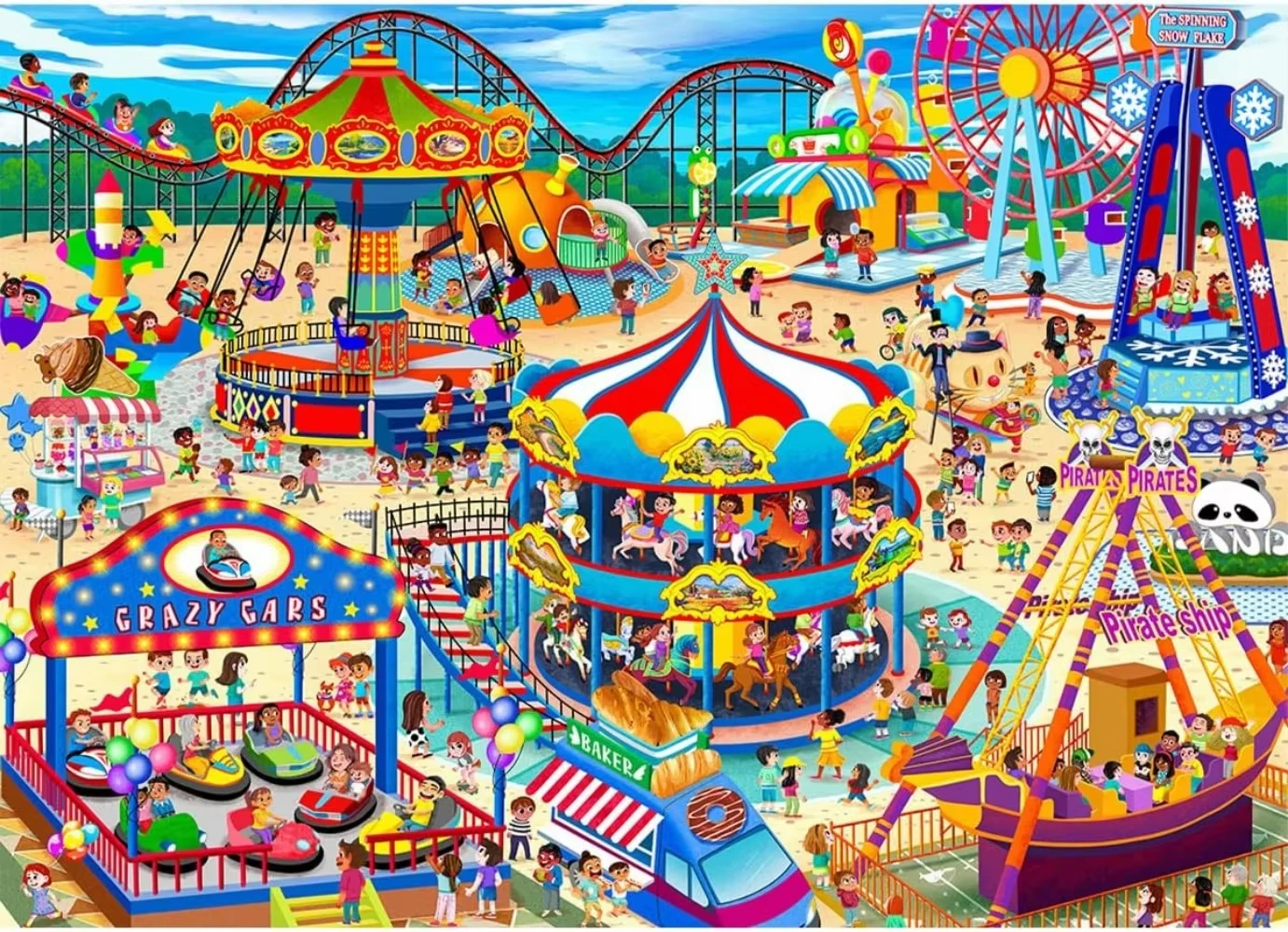 Amusement Park Jigsaw Puzzles 500/1000/1200/2000 PCS Gameroom Bedroom Home Decor Birthday Party Gift Frameless