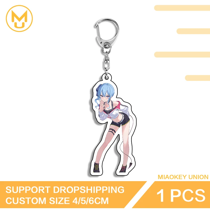 Sexy VTuber Hoshimachi Suisei Double Sided Keyring Adorable Hot Selling Lightweight Costumes Props Versatile Fashionable Jewelry