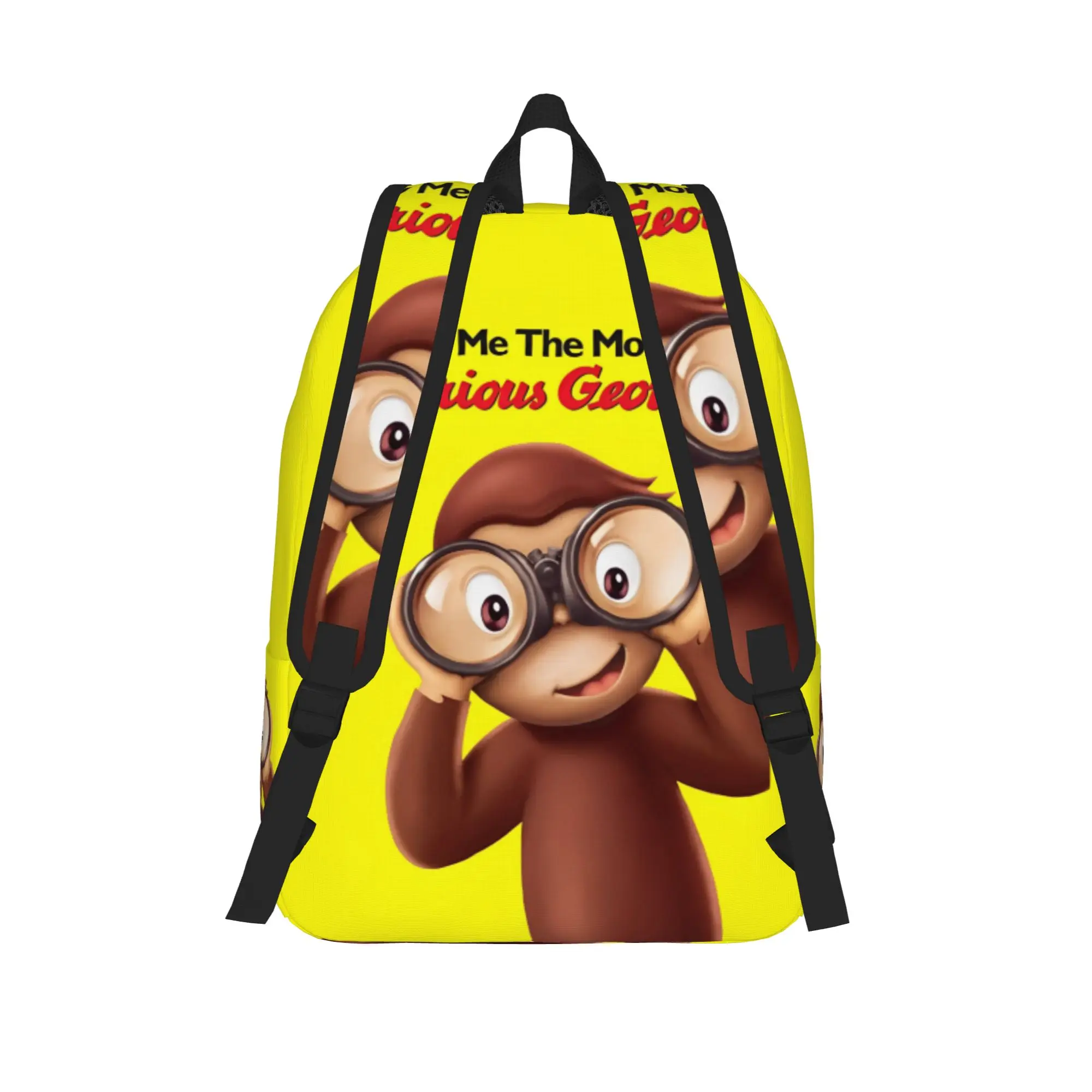 Curious George Monkey Cartoon Backpack for Men Women Teenage Student Work Daypack TV Series College Canvas Bags Sports