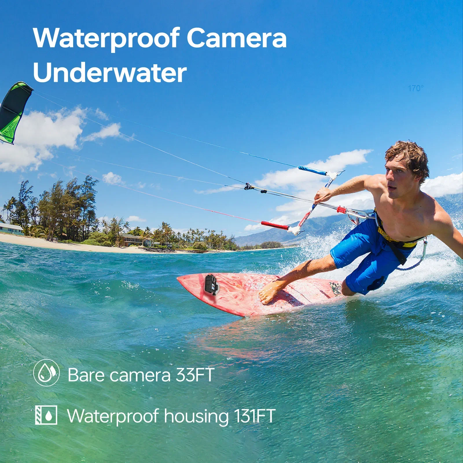 Waterofs Mount nirkabel 60Fps Digital Wifi Cam Manual 1080P Dual 180 motor Camera tahan air Aksi Kamera Olahraga