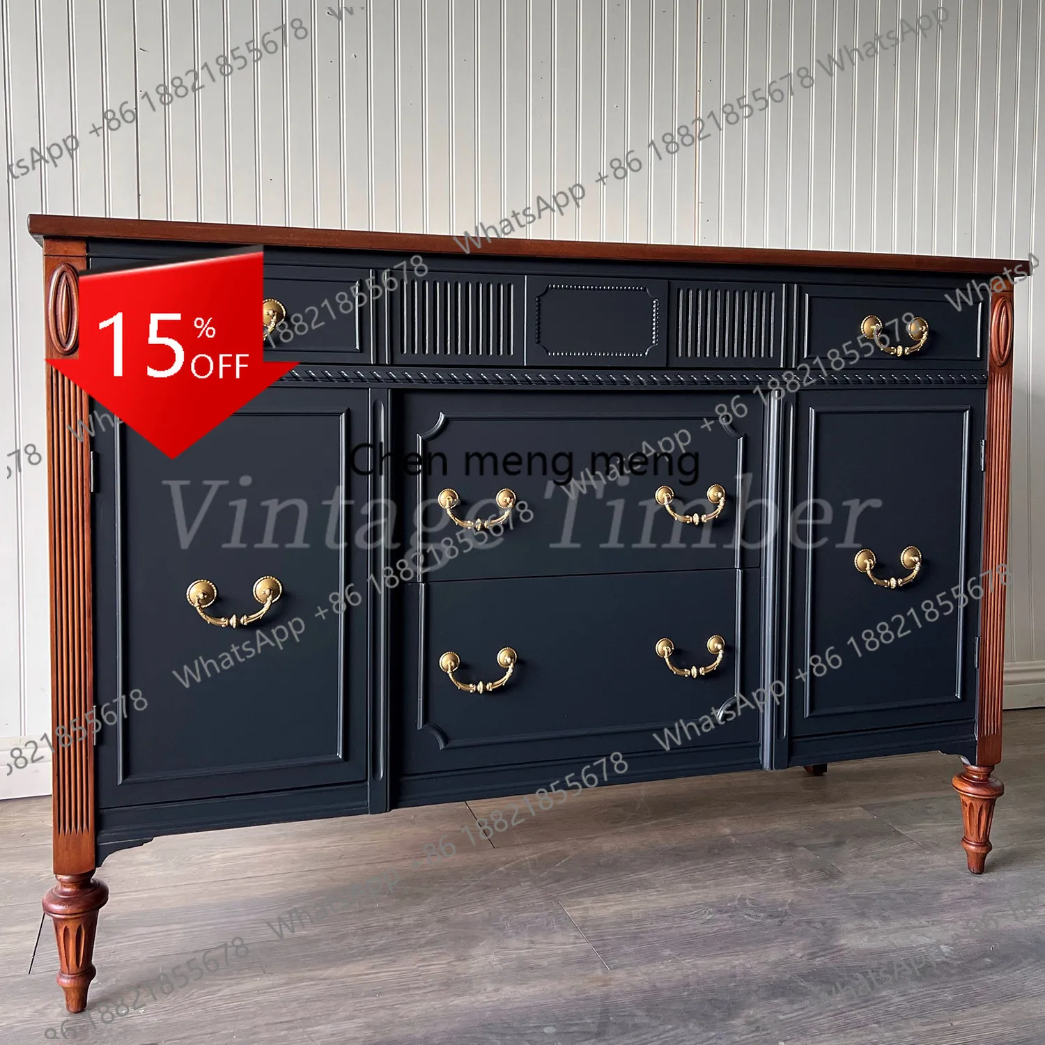 

Шкаф-комод M85 в стиле французского ретро, из массива дерева, для гостиной, настенный, для хранения вещей