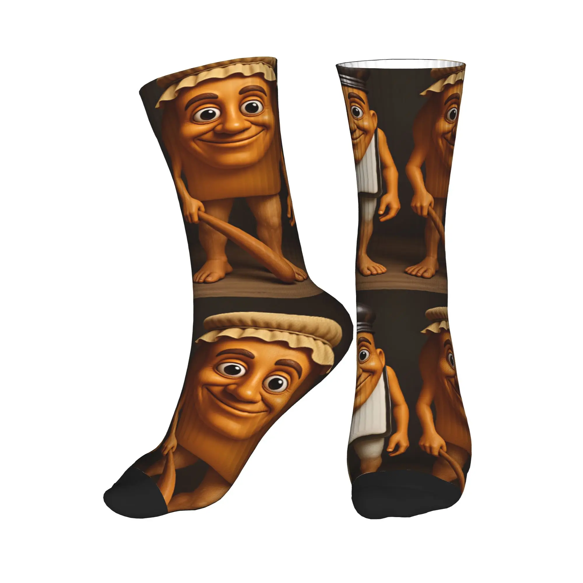 Tung Tung Sahur Couple Character Cartoon Socks Gothic Stockings Autumn Anti Women Men Socks Medium Soft Graphic Skateboard Socks