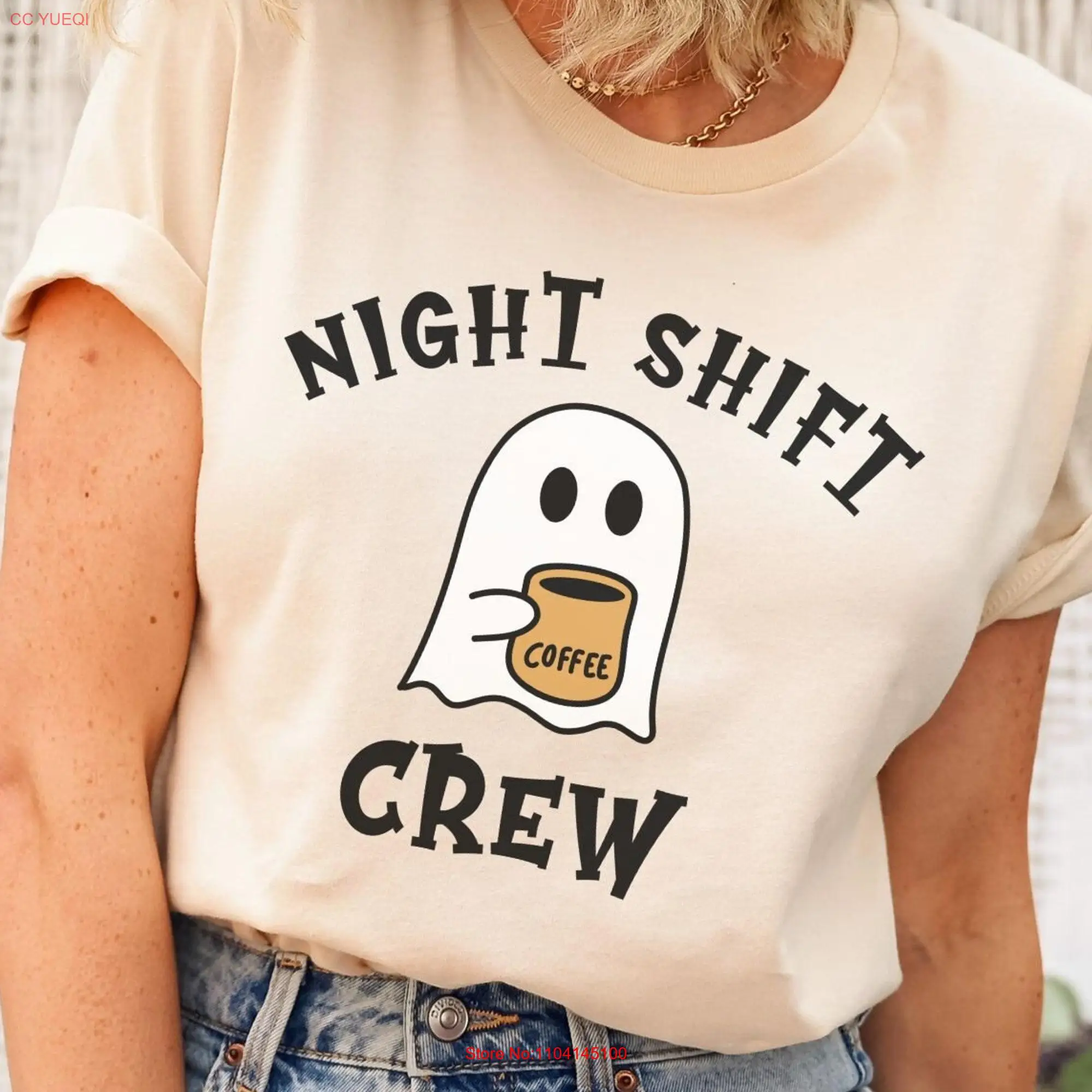 Halloween NICU Team Night Crew T Shirt RT RN Squad Coffee Ghost Crewneck Hospital Staff Spooky Season