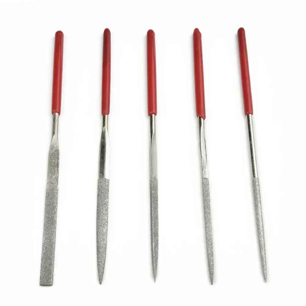 Ceramic Glass Stone Needle Files 5pcs Set Tools Wood Carving Craft Diamond Gadget Pack Useful Accessory Suitable