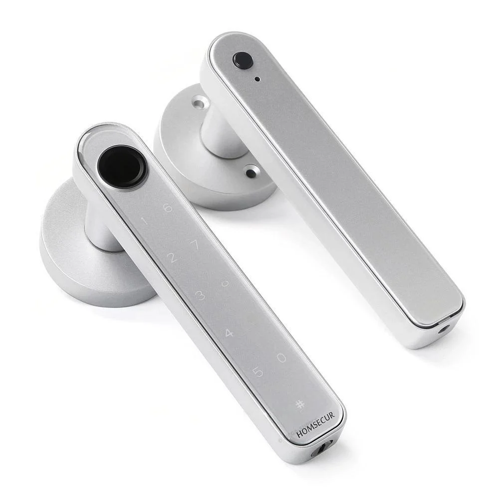 HOMSECUR Bluetooth Fingerprint Door Lock Password Keyless Entry Door Handle APP Control
