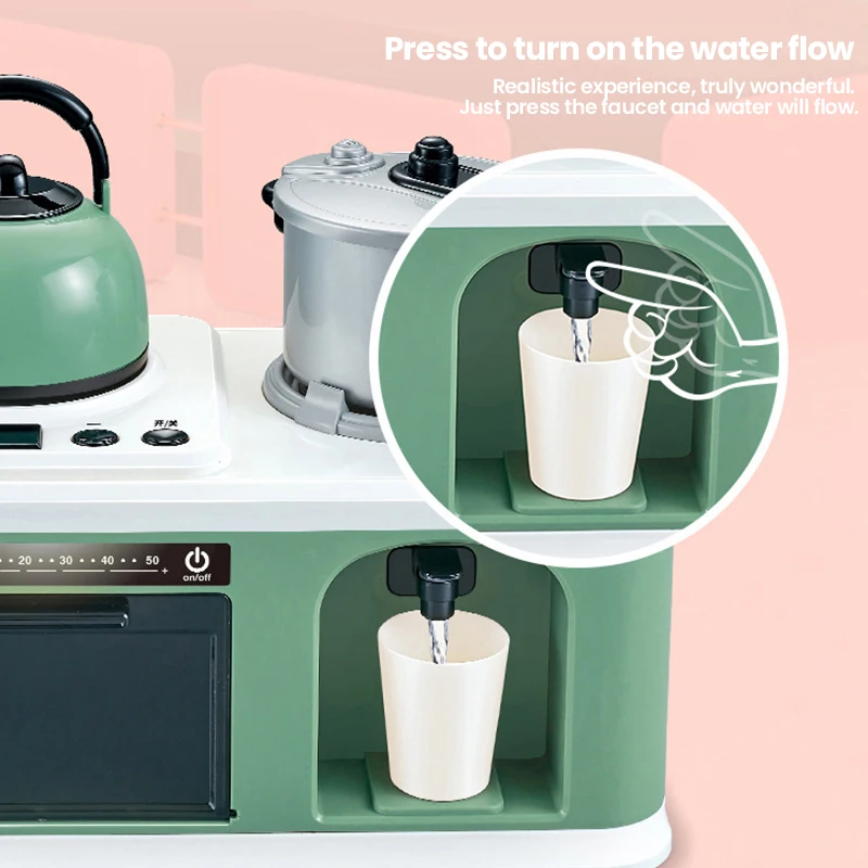 Juguete de cocina de imitación, estufa eléctrica, utensilios de cocina, accesorios de cocina, comidas educativas, utensilios de cocina en aerosol, juguete de cocina, regalo para niña