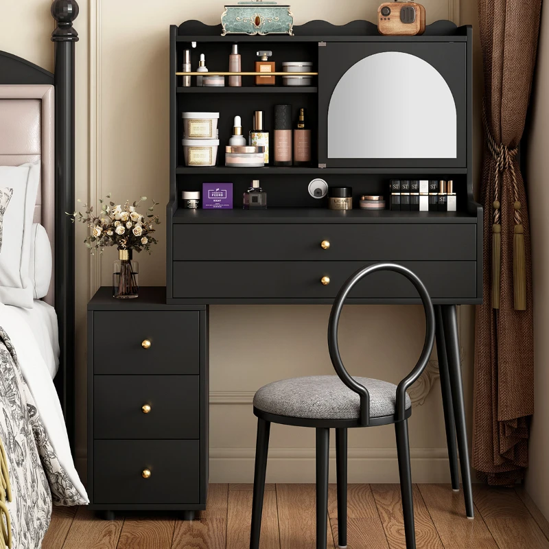 

Design Modern Dressing Table Nordic Girls Storage Organizer Dressing Table Mirror Makeup Tocador Maquillaje Dresser Furniture