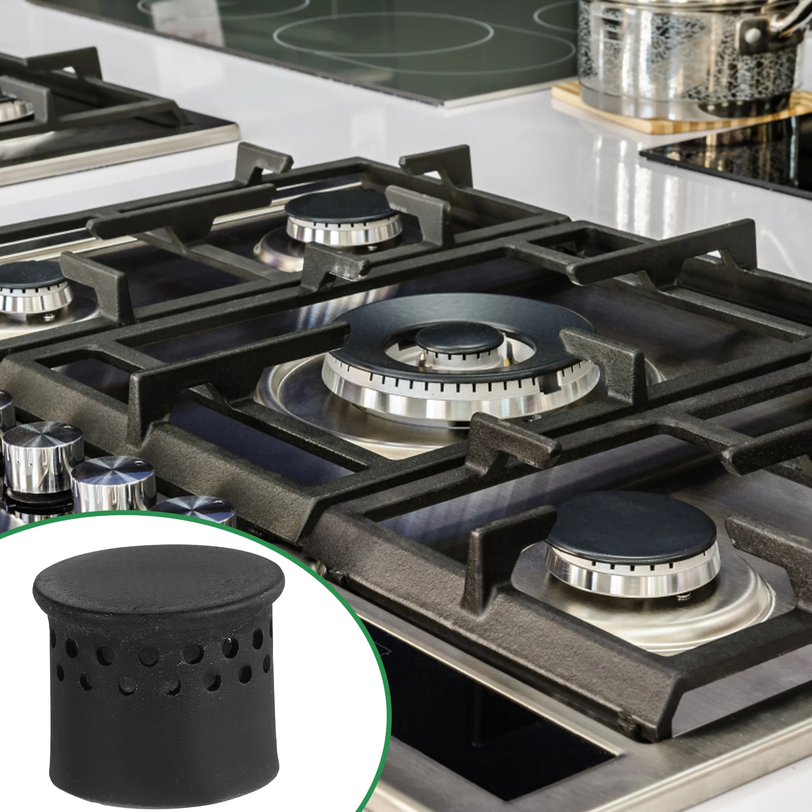 

6pcs Gas Stove Fire Cores Copper Alloy Burner Accessories Even Flame Durable Heat Resistant Kitchen Home Restaurant Use Cooktop