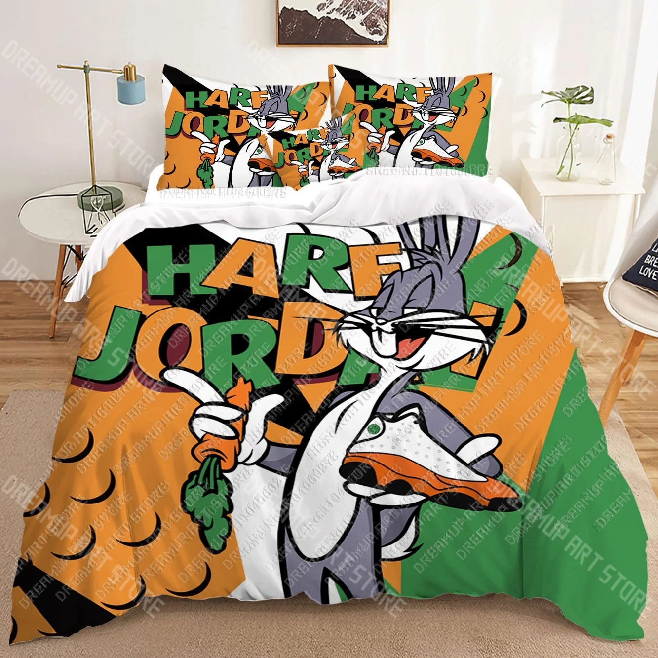 

Комплекты постельного белья с 3D принтом Bugs Bunny, пододеяльник для взрослых, детское постельное одеяло, подарок на день рождения, дропшиппинг