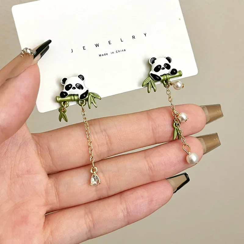 Modern Jewelry 925 Silver Needle 2023 Trend New Sweet Design Panda Earrings For Women Fashion Accessories Hot Selling Wholesale