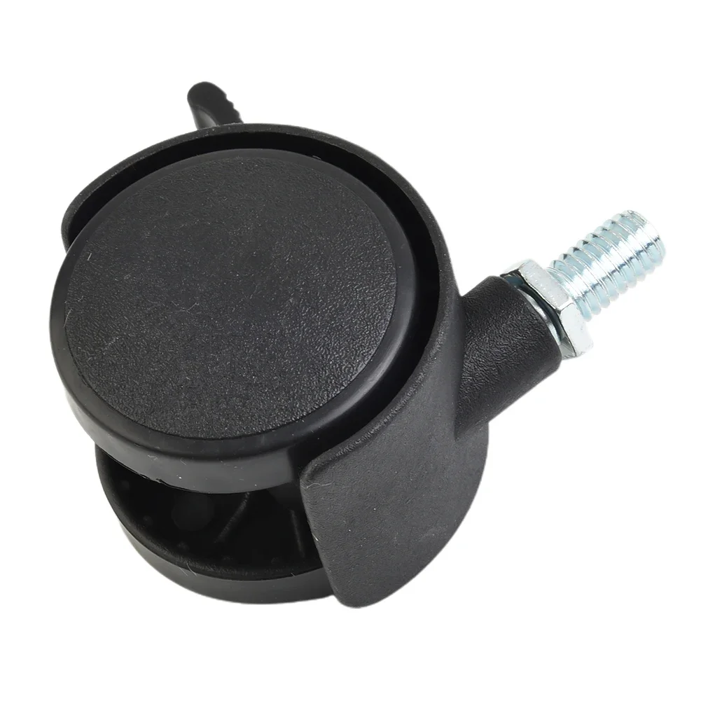 Plastic Swivel Roller With Brake 40mm Caster Wheel Replacement For Office Computer Chair Sofa Furniture Hardware Accessories