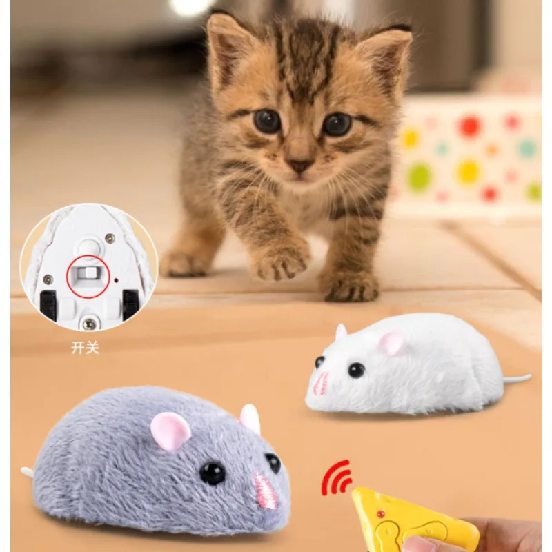 

Electric Mini RC Mice Toy - IR Remote Control Simulation Rat Scary Prank Joke Trick Toy for Cat Dog & Kid as Electronic Pet Toy