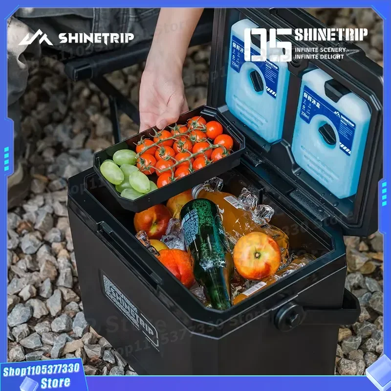 16L Portable Car Refrigerator Food Grade PE Freezer 72h Thermal Insulation Tactical Cooler for Preservation Camping Travel