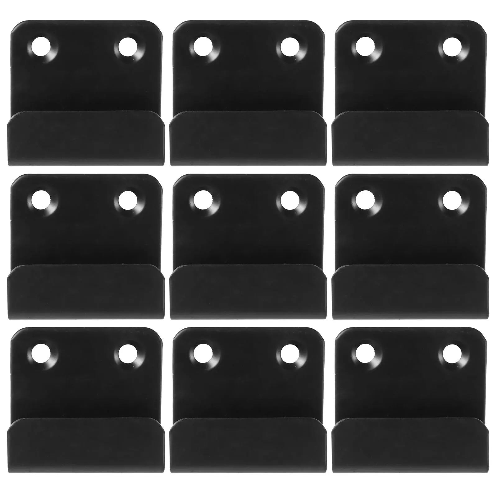 

10pcs Tile Hangers Wall Brackets Heavy Duty Mount Ceramic Black Mirror Mounting Hardware Square Design Wide Use